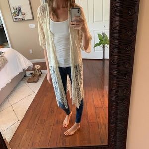 Lace kimono/duster, size small